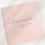 Pink Letters To My Daughter Keepsake Memory Notebook at Zazzle
