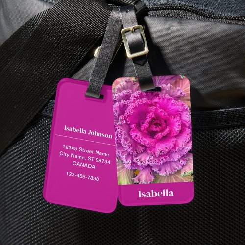 Pink Lettuce  Luggage Tag