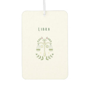 Pink Libra, zodiac, star sign Air Freshener