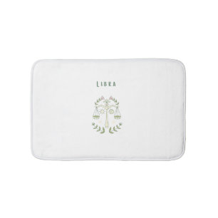 Pink Libra, zodiac, star sign Bath Mat