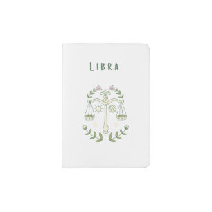 Pink Libra, zodiac, star sign Passport Holder