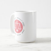 Pink Libra Zodiac Star Sign Personality Trait Coffee Mug (Front Left)