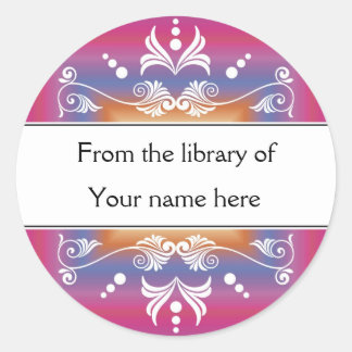Pink Library Bookplate