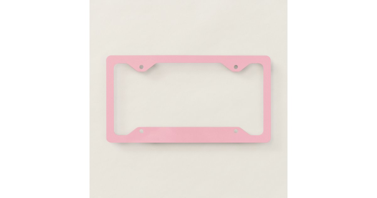 Pink License Plate Frame Zazzle
