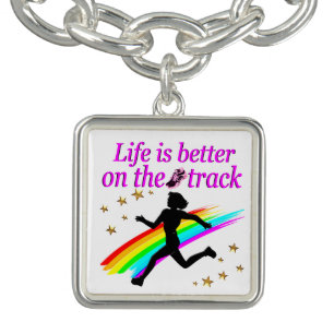 PINK LIFE IS BETTER ON THE TRACK DESIGN BRACELET