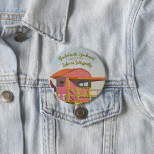 Pink Lifeguard Vibes Bachelorette Weekend Button