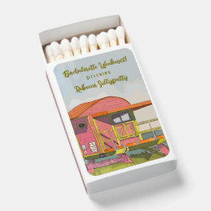Pink Lifeguard Vibes Bachelorette Weekend Matchboxes