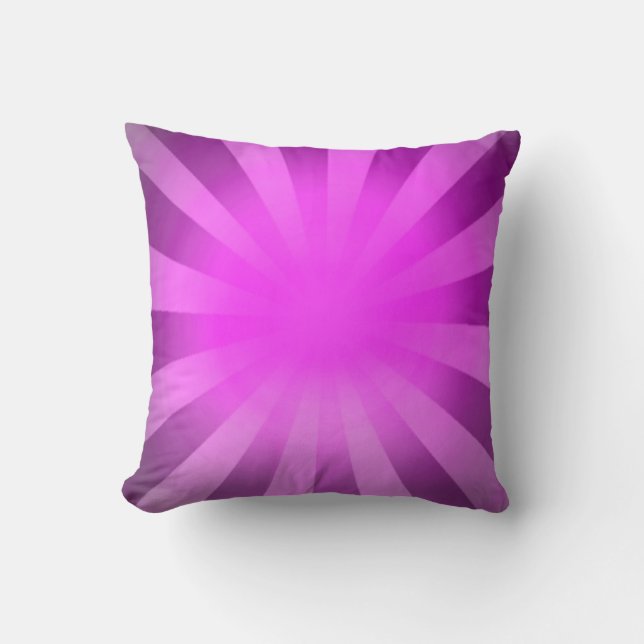 Pink Light Abstract Art Ray Sun Throw Pillow (Front)