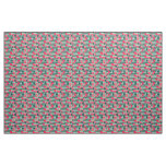 Pink, Light Blue, Teal Rectangles and Circles  Fabric