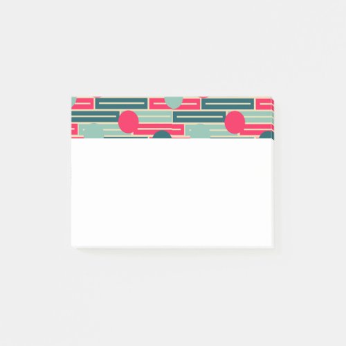 Pink Light Blue Teal Rectangles and Circles  Post_it Notes