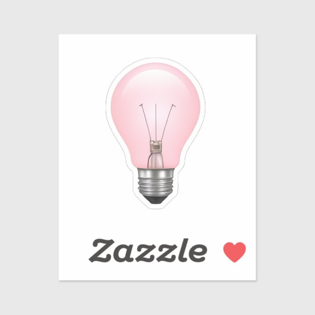 Pink Light Bulb Emoji  Sticker (Sheet)