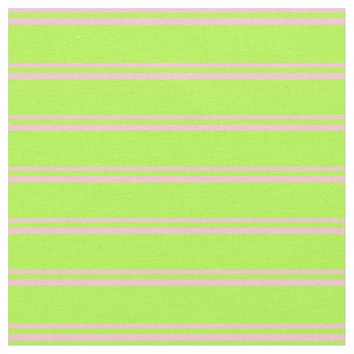 Pink & Light Green Lined Pattern Fabric
