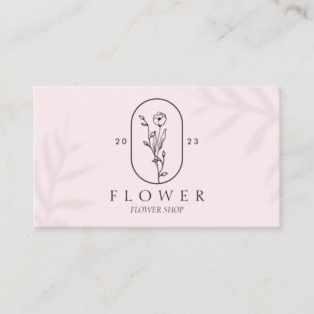 Pink Light Ivy Blossom Flower Business Card (Front)
