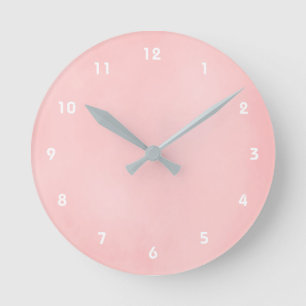 Pink Light Soft Texture Look Wall Clock