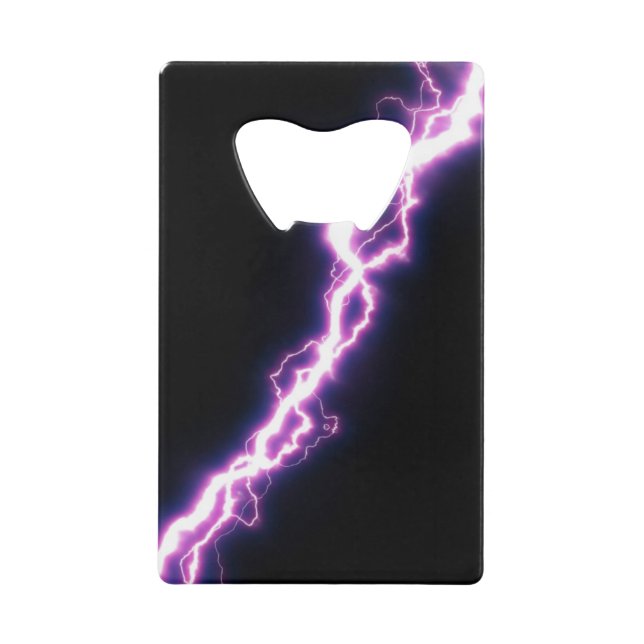 Pink Lightening Credit Card Bottle Opener (Front)