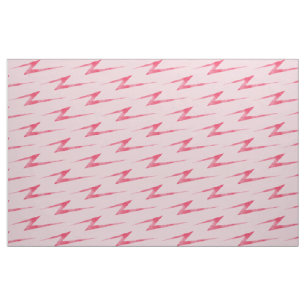 Pink Lightning Bolts Fabric