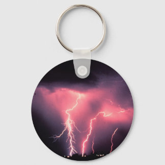 Pink lightning keychain
