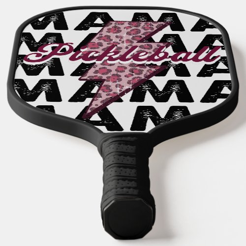Pink Lightning Mama Personalized Pickleball Paddle