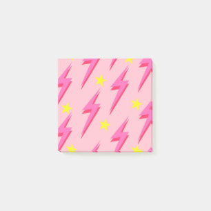 Pink Lightning Post-it Notes Stylish Organization