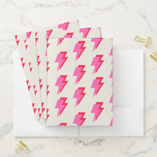 Pink Lightning Stylish Back-to-School Organizer  Pocket Folder