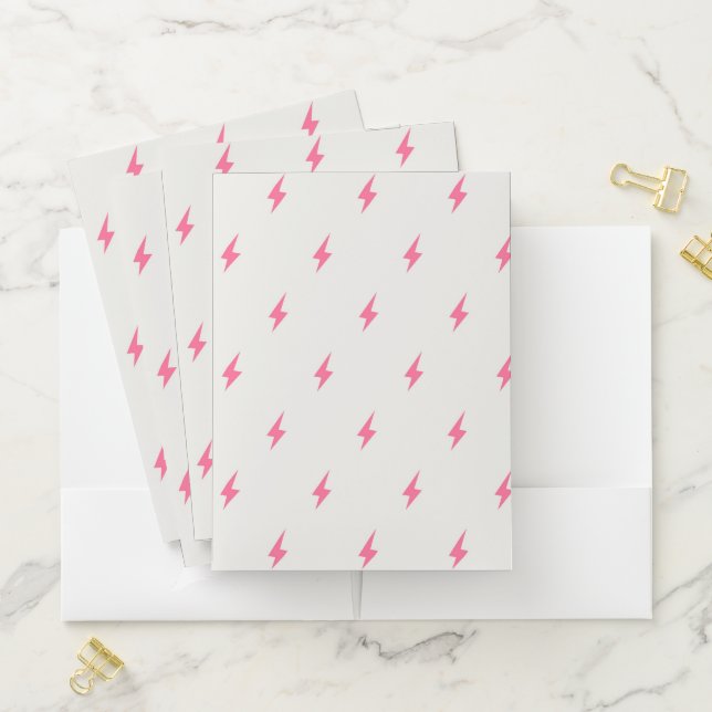 Pink Lightning Stylish Back-to-School Organizer  Pocket Folder (In Situ)