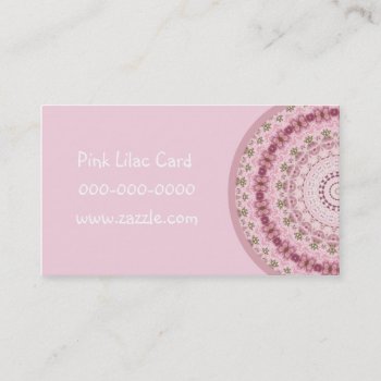 Pink Lilac Business Card by camcguire at Zazzle