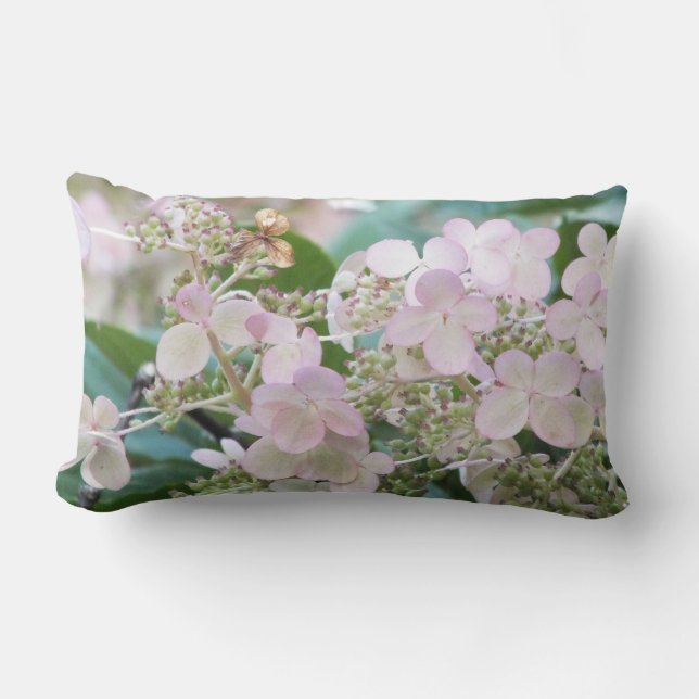 Pink Lilac Florets Throw Pillow (Front)
