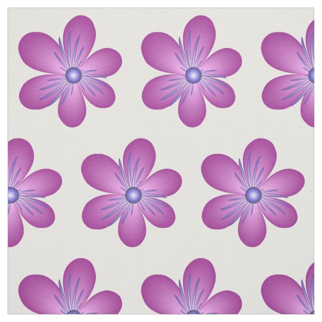Pink Lilac Flowers Abstract Art Floral Pattern Fabric