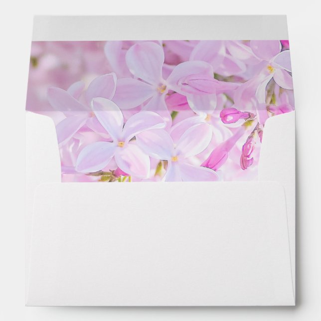 Pink lilac flowers envelope (Back (Bottom))
