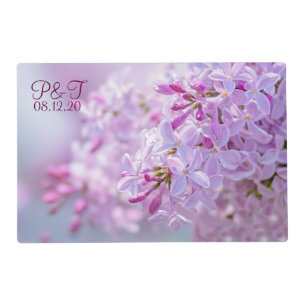 Pink lilac flowers placemat