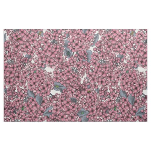 Pink Lilac garden Fabric