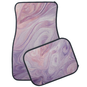 Pink, Lilac, Purple Marble Pattern Car Floor Mat