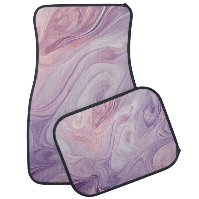 Pink, Lilac, Purple Marble Pattern  Car Floor Mat (Set)