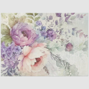 Pink Lilac Purple Peonies Wedding Shower  Tissue Paper