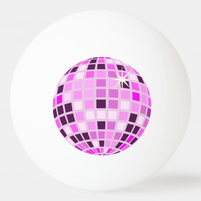 Pink Lilac Purple Retro Modern Disco Ball  (Front)