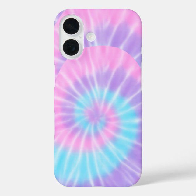 Pink & Lilac Tie-Dye Phone Case (Back)