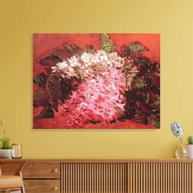 Pink Lilacs by Vincent van Gogh, Still Life Flower Canvas Print (Insitu(LivingRoom))
