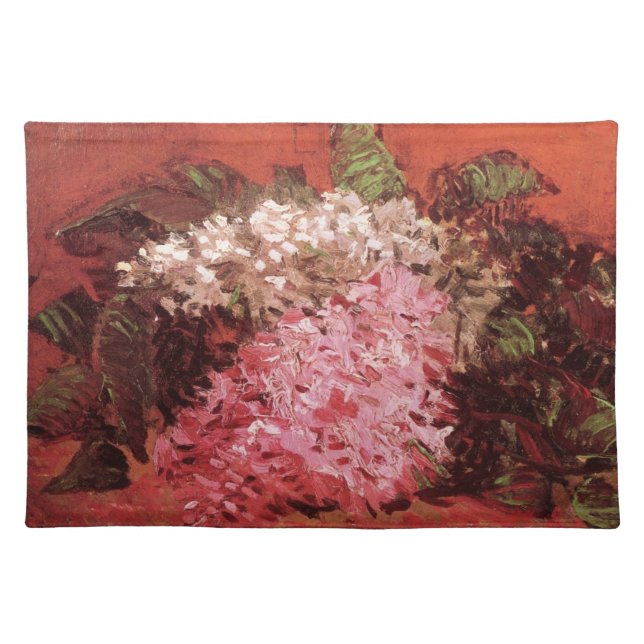 Pink Lilacs by Vincent van Gogh, Still Life Flower Cloth Placemat (Front)