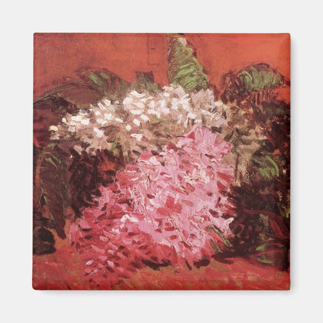 Pink Lilacs by Vincent van Gogh, Still Life Flower Magnet (Front)