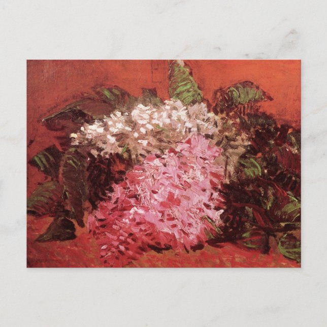 Pink Lilacs by Vincent van Gogh, Still Life Flower Postcard (Front)