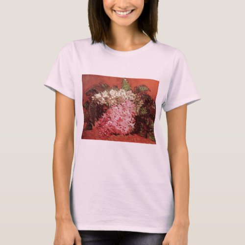 Pink Lilacs by Vincent van Gogh Still Life Flower T_Shirt