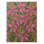 Pink Lilies, pastel painting, flowers, floral art Notebook