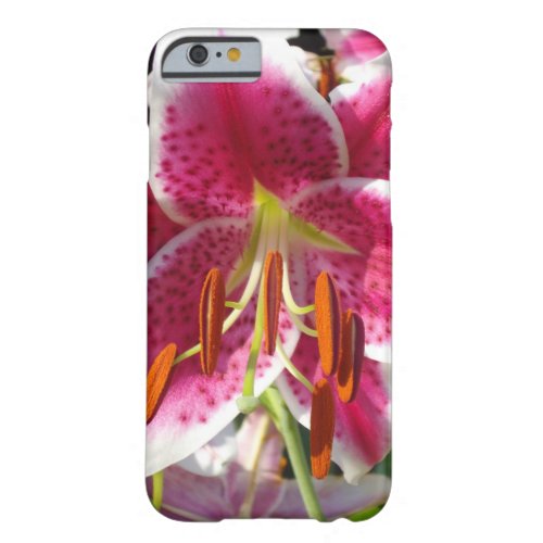 Pink lilies pink tropical flowers pink floral barely there iPhone 6 case