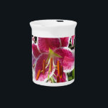 Pink lilies pink tropical flowers pink floral pitcher<br><div class="desc">Immerse yourself in the exquisite allure of Pink Day lily collection. This stunning photo captures the ethereal beauty of delicate pink lilies, showcasing their vibrant petals and graceful form. each product in this collection brings the essence of nature's artistry to life, allowing you to surround yourself with the captivating elegance...</div>
