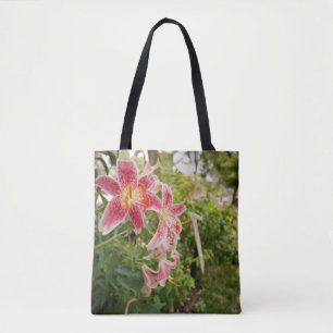 Pink Lillies Tote Bag