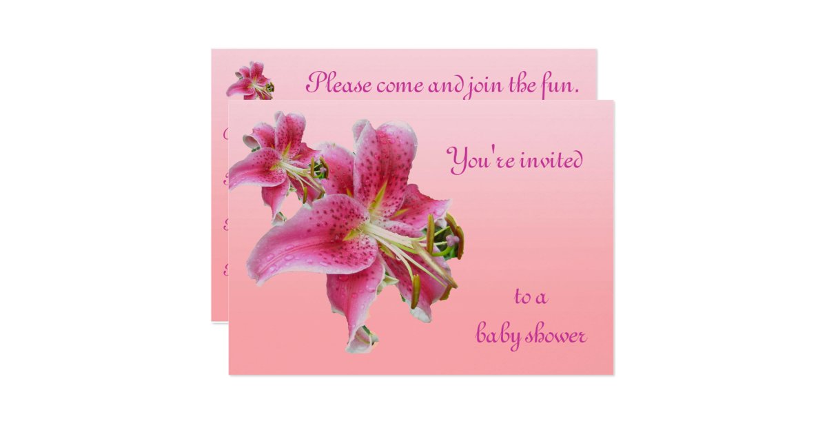 Lily Baby Shower Invitations 4