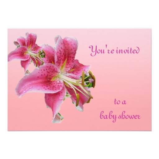 Lily Baby Shower Invitations 2