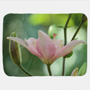 Pink Lily-Bokeh by Shirley Taylor Stroller Blanket