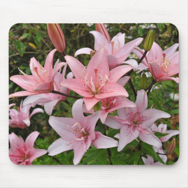 Pink lily floral beauty   mouse pad (Front)