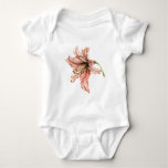 Pink Lily Flower Baby Bodysuit at Zazzle